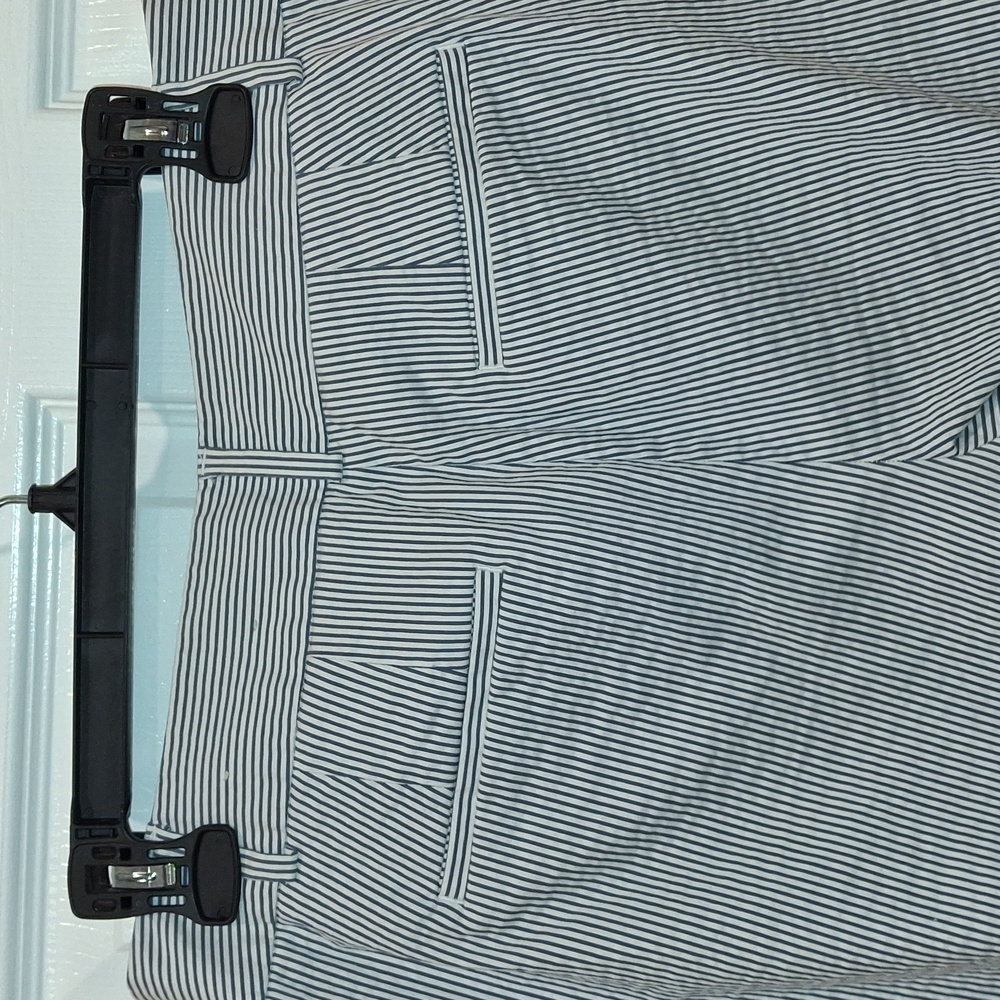 Ann Taylor Navy and White Striped Pants. Size 6p. - Picture 7 of 9